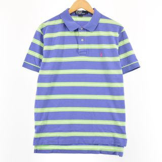 ラルフローレン(Ralph Lauren)の古着 ラルフローレン Ralph Lauren POLO by Ralph Lauren 半袖 ボーダー ポロシャツ メンズL ヴィンテージ /eaa320746(ポロシャツ)