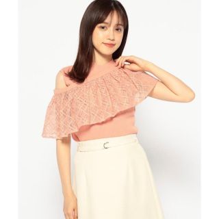 ミッシュマッシュ(MISCH MASCH)のMISCH MASCH レースケープカットオフニット オレンジ / MEDIUM(Tシャツ(半袖/袖なし))