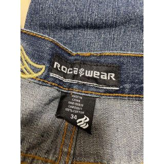 タグ付き Roca wear ロッカウェアー 刺繍デニム ハーフパンツ 34