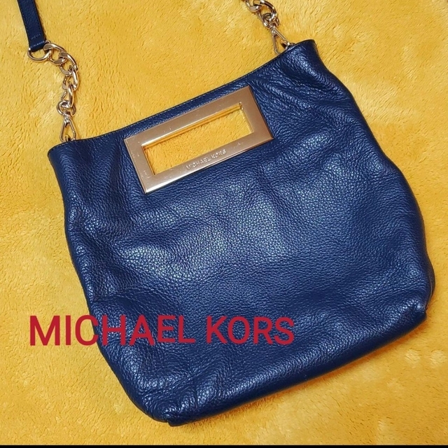 【お値下げ】MICHAEL KORS☆2WAYショルダーバック【濃紺×金】ショルダーバッグ