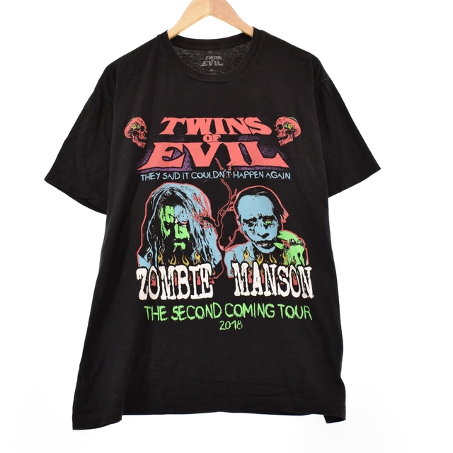 TWINS OF EVIL THE SECOND COMING TOUR 2018 両面プリント バンドTシャツ バンT メンズL /eaa320279