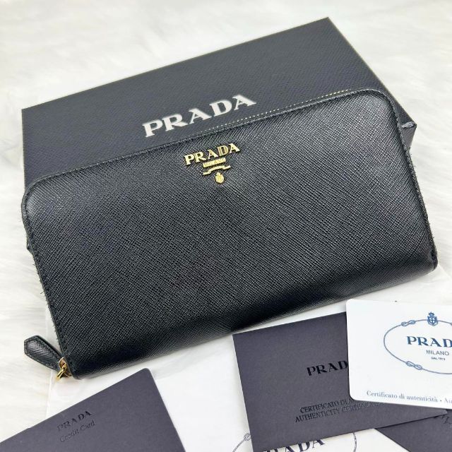 限定モデル　PRADA プラダ　長財布　ラウンド　サフィアーノ　レザー