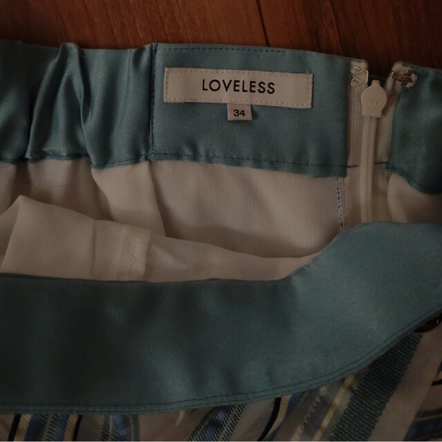 LOVELESS(ラブレス)のLOVELESS　シアーストライプ スカート レディースのスカート(ひざ丈スカート)の商品写真