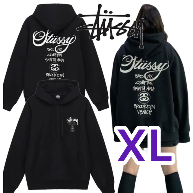 ステューシー sttusy WORLD TOUR HOODIE パーカー