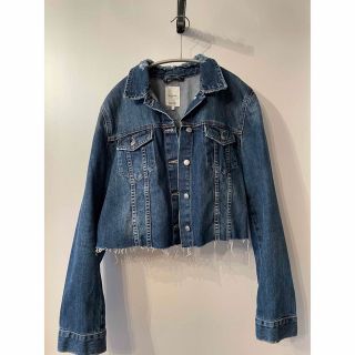 新品☆ZARA ザラ クロップド丈デニム ジャケット Gジャン m size