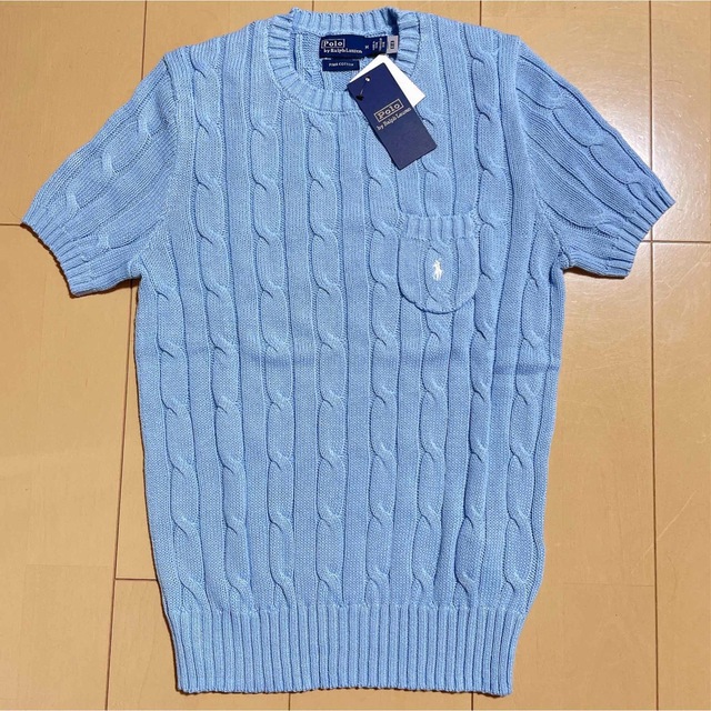 POLO RALPH LAUREN(ポロラルフローレン)のGW限定！値下げ！ポロラルフローレンケーブル半袖ニット　セーター レディースのトップス(ニット/セーター)の商品写真