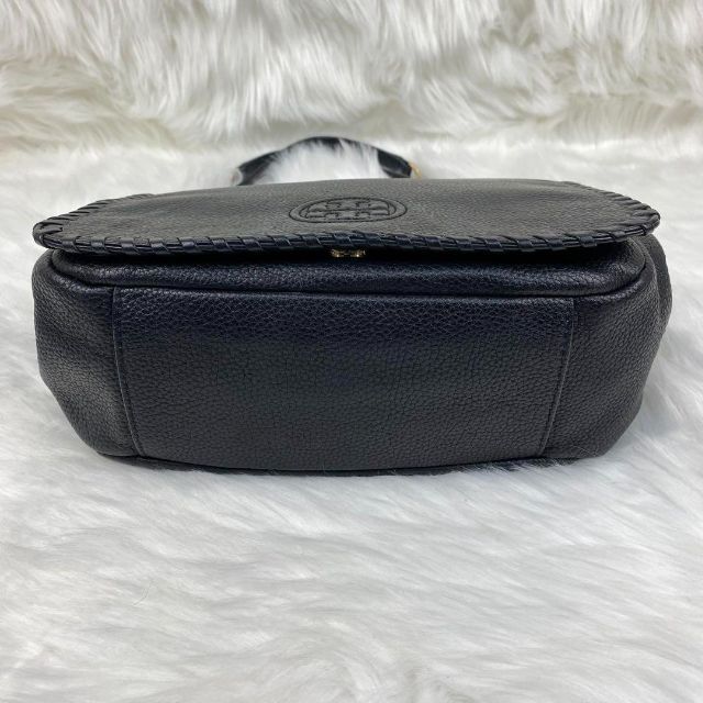 【極美品】トリーバーチ ショルダーバッグ マリオン チェーン フラップ 黒色