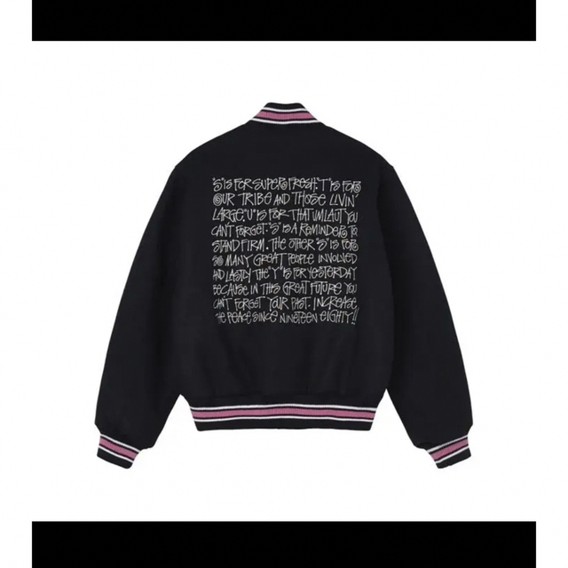 Stussy S Talk Melton Varsity Jacket