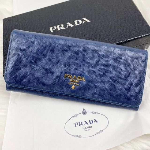 値下げ✨PRADA プラダ 長財布 サフィアーノ レザー パスケース付