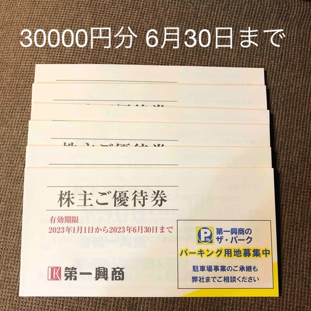 第一興商 ビッグエコー 株主優待券 30000円分 | www.jarussi.com.br