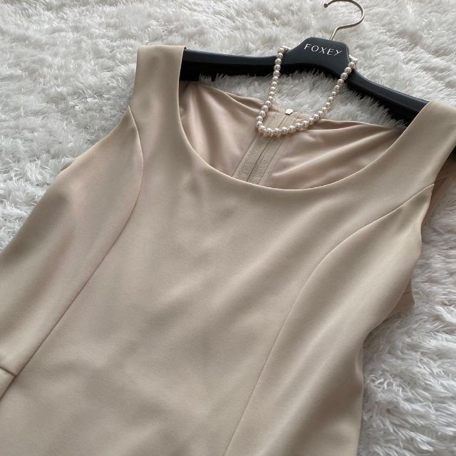 【美品】FOXEY NEW YORK ワンピース グログランリボン フレア