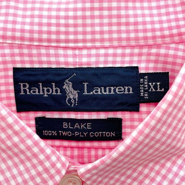 POLO RALPH LAUREN(ポロラルフローレン)のビッグシルエット　ポロラルフローレン　BD　ギンガムチェック　半袖シャツ　ピンク メンズのトップス(シャツ)の商品写真