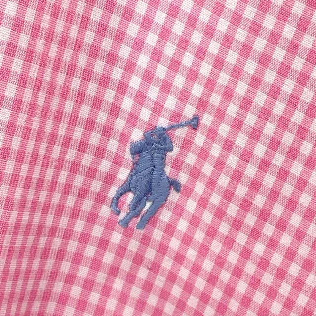 POLO RALPH LAUREN(ポロラルフローレン)のビッグシルエット　ポロラルフローレン　BD　ギンガムチェック　半袖シャツ　ピンク メンズのトップス(シャツ)の商品写真