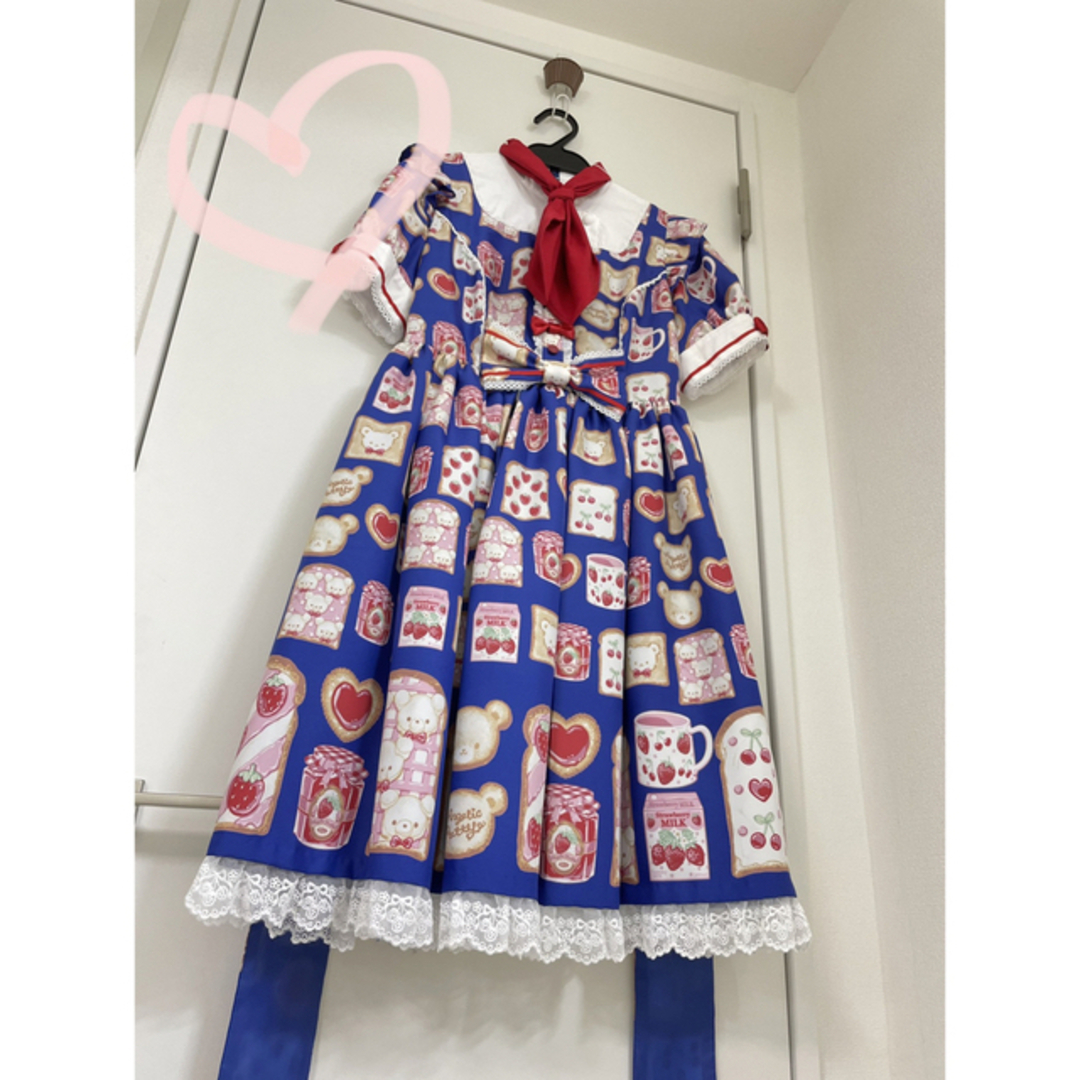 angelic pretty Sunny Day Brunchワンピース(アオ - ひざ丈ワンピース