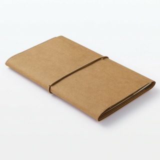 ムジルシリョウヒン(MUJI (無印良品))の無印良品 ノートカバースリム用 A5サイズ  ブラウン(ブックカバー)