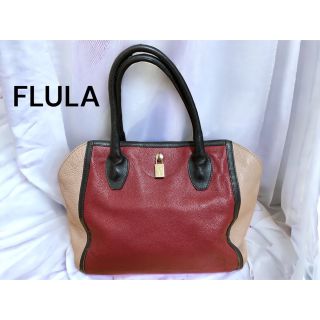 フルラ(Furla)のk FURLA フルラ レザー ハンドバッグ bag ツートンカラー バイカラー(ハンドバッグ)