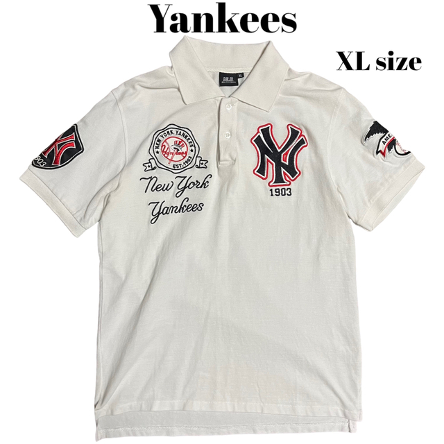 超歓迎 00's New York Yankees MLB ポロシャツ ワッペンロゴ