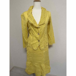 ユキコハナイ(Yukiko Hanai)のハナイユキコ　夏用スカートスーツ美品（1245）(スーツ)
