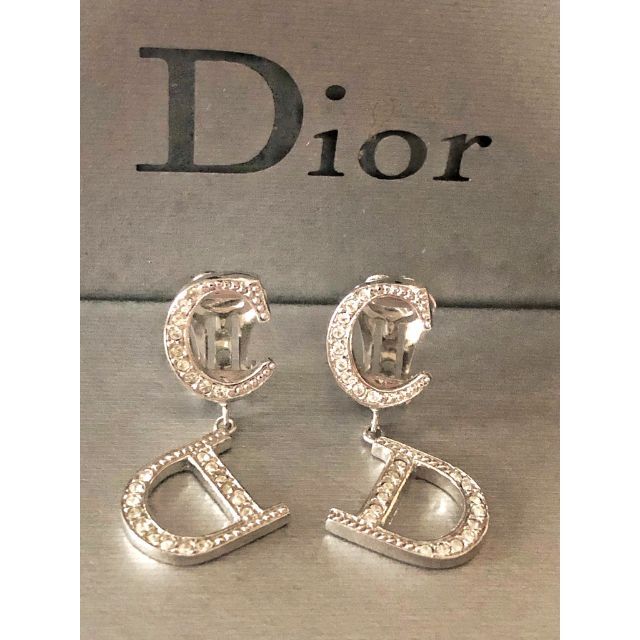 ◆ChristianDior クリスチャンディオール ラインストーン イヤリング