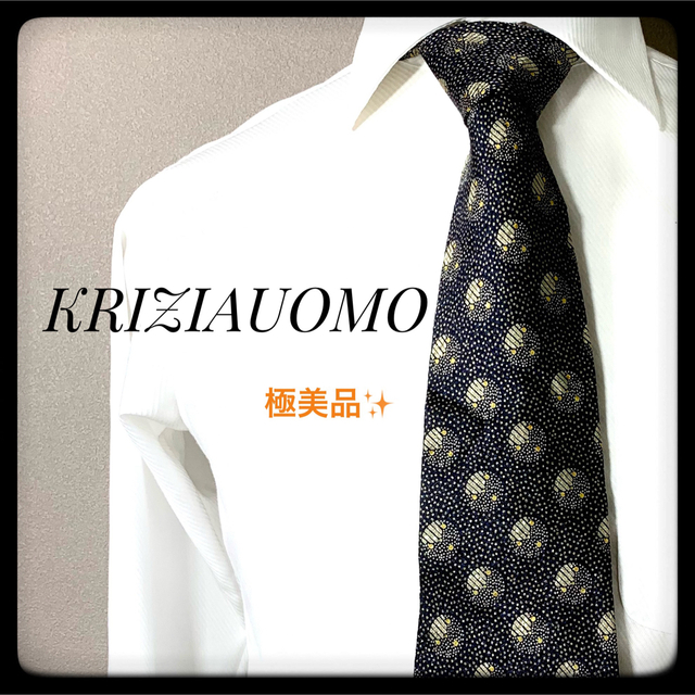 KRIZIAUOMO ネクタイ ブラック お洒落♪ メンズのファッション小物(ネクタイ)の商品写真