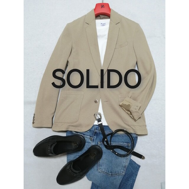 ■中古・メンズ■【SOLIDO ソリード】テーラードジャケット Ⅱ ベージュ | フリマアプリ ラクマ
