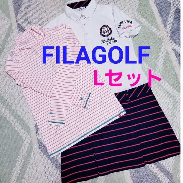 FILA(フィラ)のFILAGOLFワンピース&ハイネックモックシャツ二点セットまとめ売り スポーツ/アウトドアのゴルフ(ウエア)の商品写真