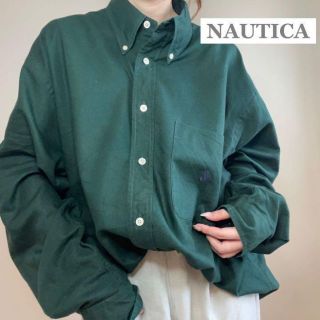 ノーティカ(NAUTICA)の激レア90s ノーティカ シャツ 長袖 小文字タグ 太アーム オーバーサイズ 緑(シャツ)