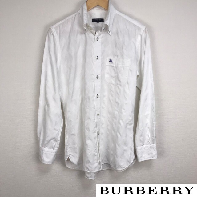 BURBERRY BLACK LABEL(バーバリーブラックレーベル)の美品 BURBERRY BLACK LABEL 長袖シャツ ホワイト サイズ39 メンズのトップス(シャツ)の商品写真