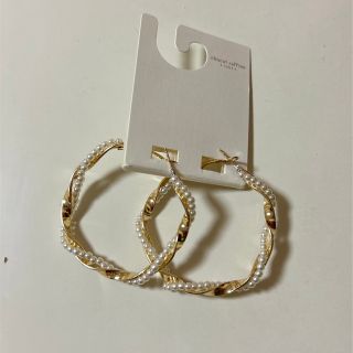 パール　フープ　ピアス(ピアス)