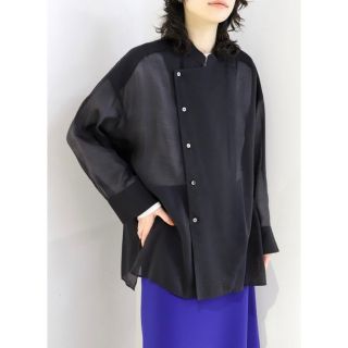 シティショップ(CITYSHOP)のCITYSHOP シースルーシャツ　ブラック(シャツ/ブラウス(長袖/七分))