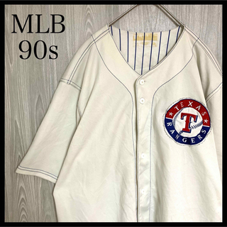 メジャーリーグベースボール(MLB)のMLBゲームシャツ テキサス・レンジャーズ ワンポイント ワッペン刺繍(Tシャツ/カットソー(半袖/袖なし))