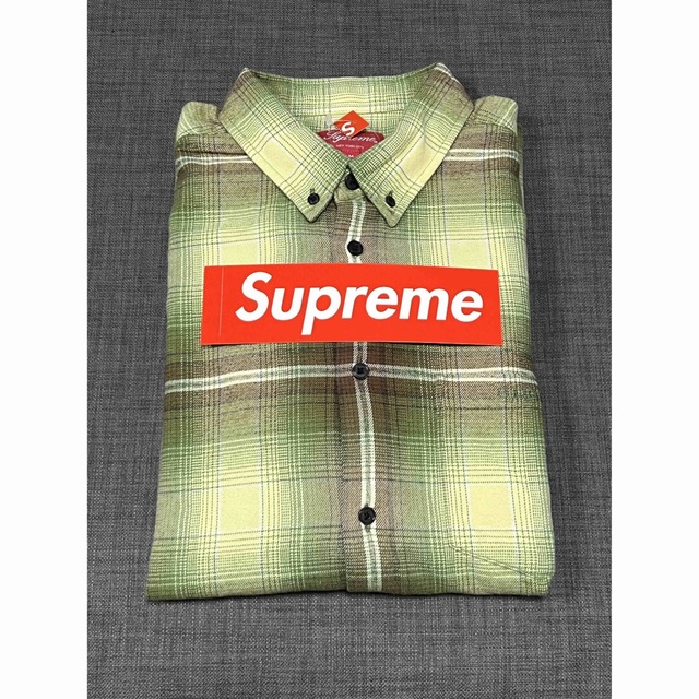 M 緑 Supreme Shadow Plaid Flannel Shirt 1