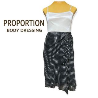 プロポーションボディドレッシング(PROPORTION BODY DRESSING)のPROPORTION BODYDRESSING シフォン　膝丈　スリットスカート(ひざ丈スカート)