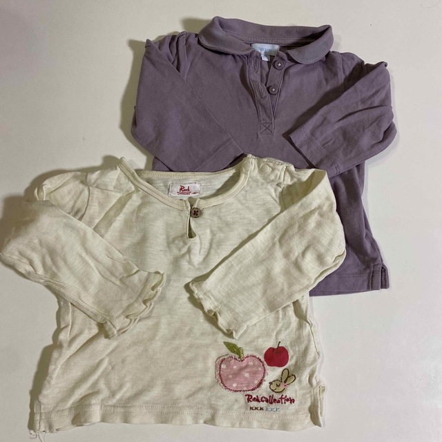 長袖シャツ　2枚セット キッズ/ベビー/マタニティのベビー服(~85cm)(Ｔシャツ)の商品写真