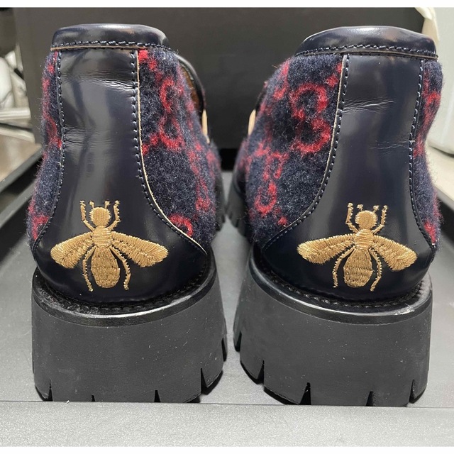 Gucci - グッチ ホースビットローファー GG柄 ビー BEE 8 1回履き ...