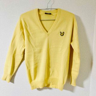 ライルアンドスコット(LYLE&SCOTT)のLyle&Scott　メンズ　ウール　Vネックセーター　黄色(ニット/セーター)