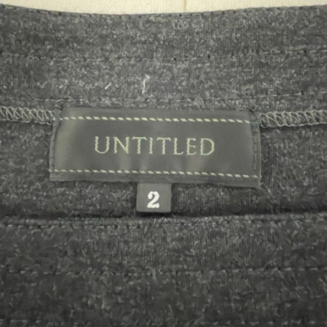 UNTITLED - 【美品】UNTITLED ウールワンピース 3シーズン グレー 2号