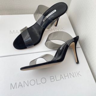 マノロブラニク(MANOLO BLAHNIK)の【新品】MANOLO BLAHNIK マノロブラニク クリア サンダル ミュール(ミュール)