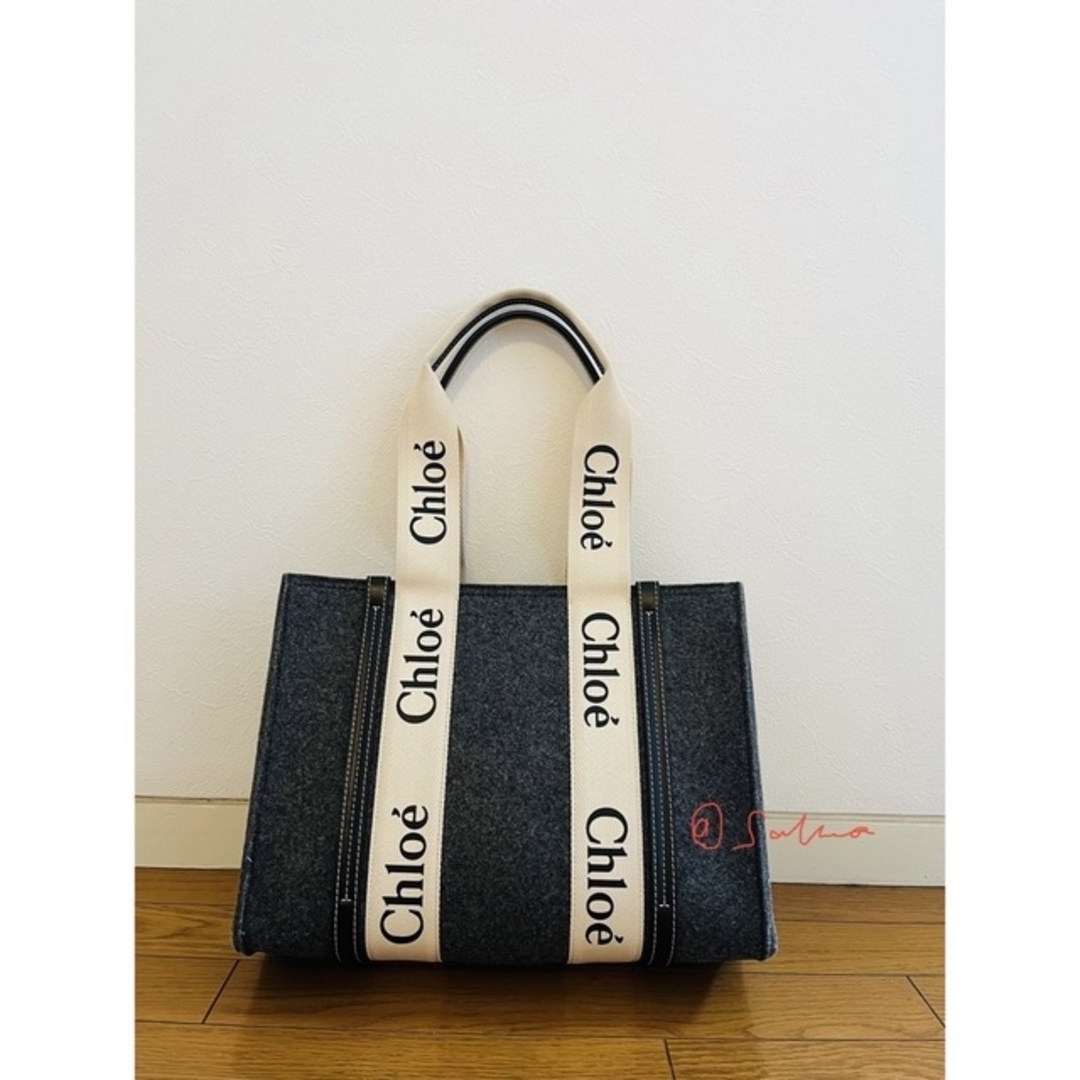 バッグ★新品 未使用 Chloe ウッディミディアムトート