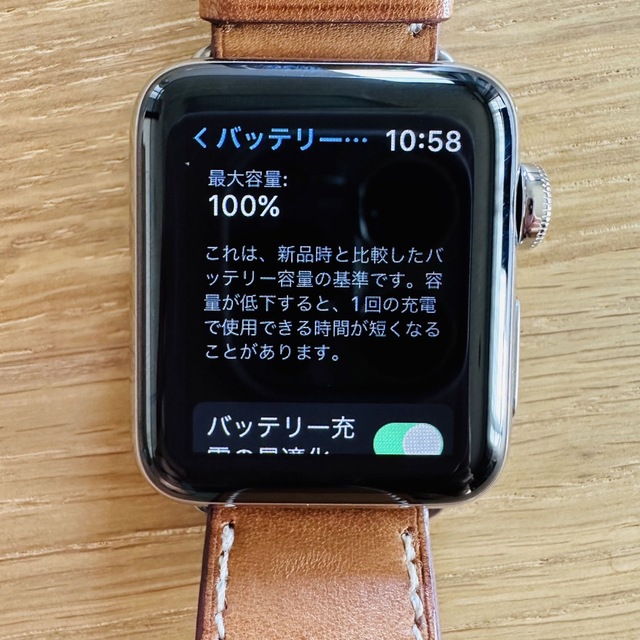 Apple Watch(アップルウォッチ)のApple Watch HERMES series3 アップルウォッチ 38mm レディースのファッション小物(腕時計)の商品写真