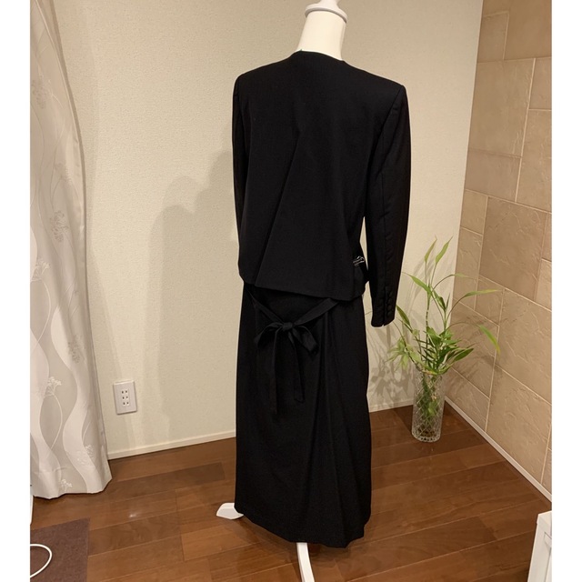 INGEBORG   黒リボン付ジャケット&スカートセット