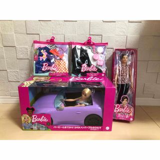 バービー(Barbie)の【新品未開封】 MATTEL バービー人形 オープンカー ケン 服 小物 セット(キャラクターグッズ)