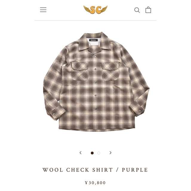 SUBCULTURE SC WOOL CHECK SHIRT PURPLE