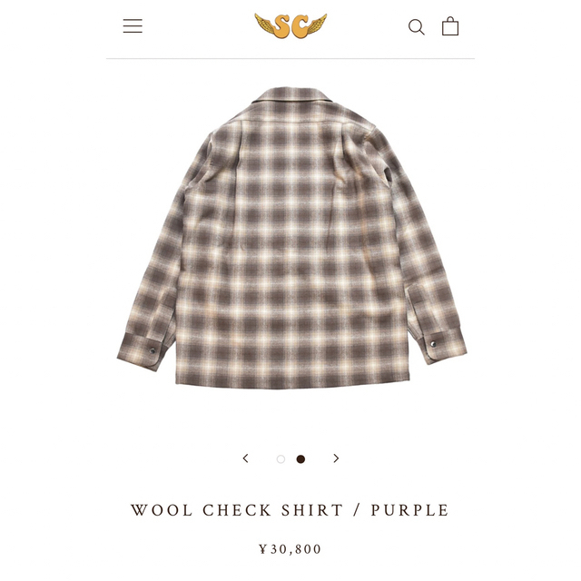 【SC Subculture】WOOL CHECK SHIRT PURPLE ２木村拓哉着