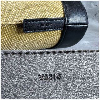 VASIC - 【超美品】VASIC レザーコンビ マルシェミニバッグ かごバッグ