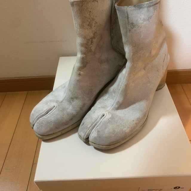 Maison Margiela 足袋ブーツ 白 ペンキ 加工 41 【ネット限定】 35700