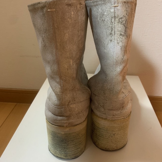 Maison Margiela 足袋ブーツ 白 ペンキ 加工 41 【ネット限定】 35700