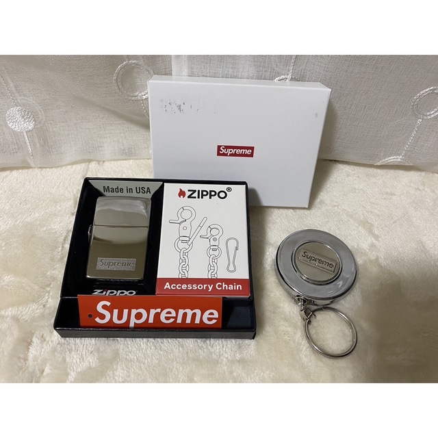 Supreme Chain Zippo Silver  KEY-BAK2点セット