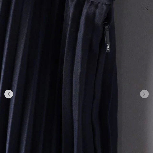 HYKE - 【最終値下げ】HYKE タフタ プリーツ ワンピース NAVY 2の通販