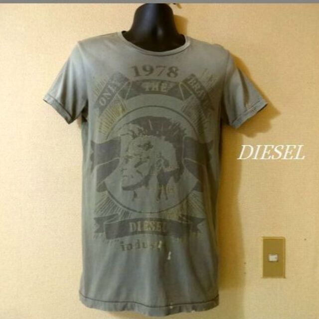 DIESEL(ディーゼル)のDIESELディーゼル◇ブレイブマンダメージ加工 Tシャツ メンズのトップス(Tシャツ/カットソー(半袖/袖なし))の商品写真